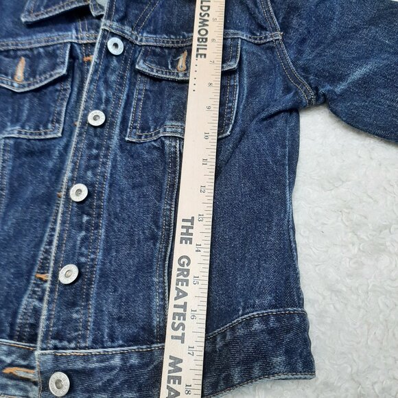 Vintage Guess Women's Blue Denim Jacket Made in USA Size: S - Picture 3 of 9